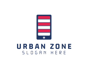 Patriotic Mobile Phone logo design