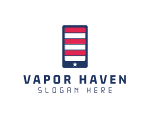 Patriotic Mobile Phone logo design