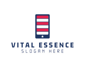 Patriotic Mobile Phone logo design