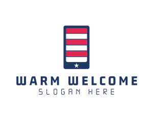 Patriotic Mobile Phone logo design