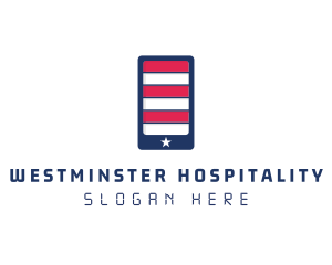 Patriotic Mobile Phone logo design