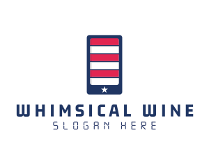 Patriotic Mobile Phone logo design