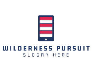 Patriotic Mobile Phone logo design