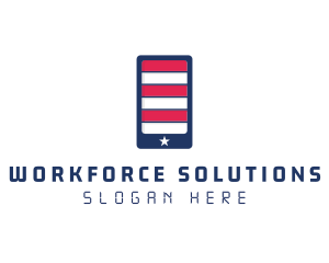 Patriotic Mobile Phone logo design