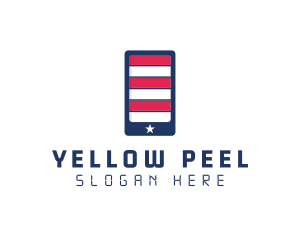 Patriotic Mobile Phone logo design