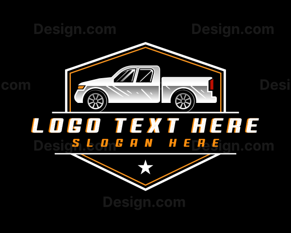 Pickup Vehicle Transport Logo