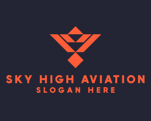 Geometric Bird Aviation logo