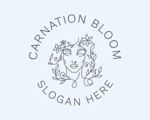 Flower Bloom Goddess logo design