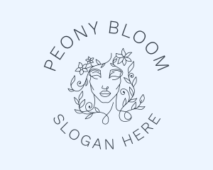 Flower Bloom Goddess logo design