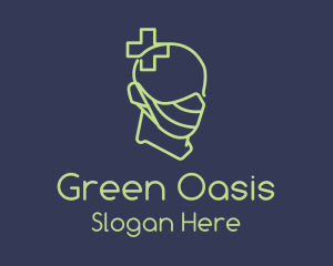 Green Medical Mask Doctor logo design
