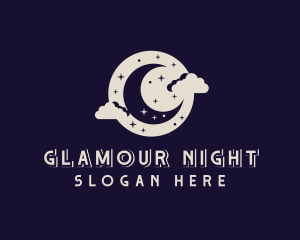 Moon Sparkle Night logo design