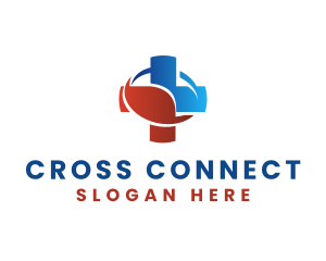 Modern Medical Cross logo design