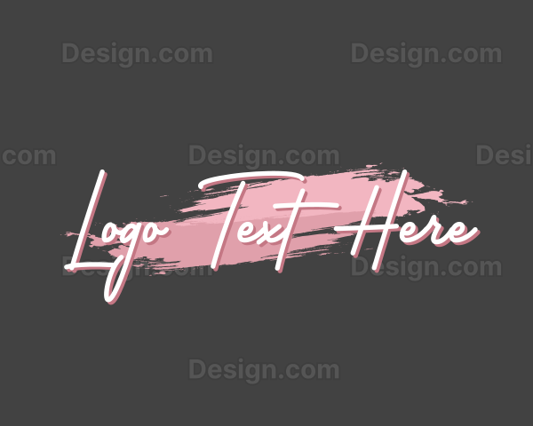 Fashion Makeup Wordmark Logo