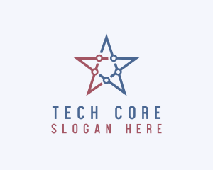 American Tech Star  logo design