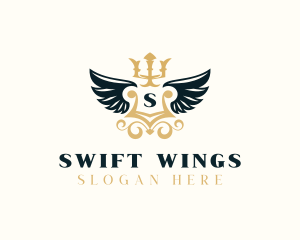 Wings Royal Monarchy logo design