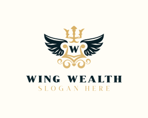 Wings Royal Monarchy logo design