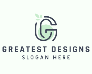 Wellness Leaf Letter G logo design