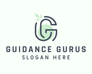 Wellness Leaf Letter G logo design