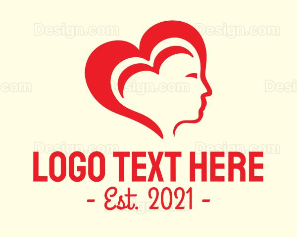 Red Heart Head Logo