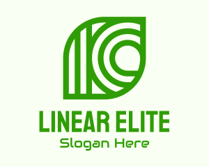 Linear Abstract Leaf logo