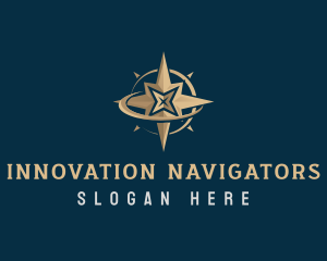 Travel Compass Navigator logo design