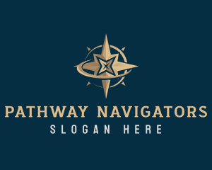 Travel Compass Navigator logo design