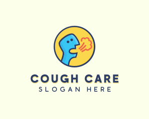 Virus Sick Coughing Person Transmission logo design