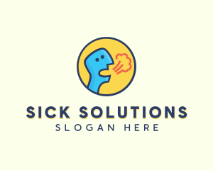 Virus Sick Coughing Person Transmission logo