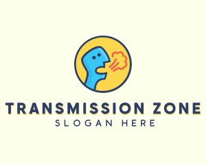Virus Sick Coughing Person Transmission logo
