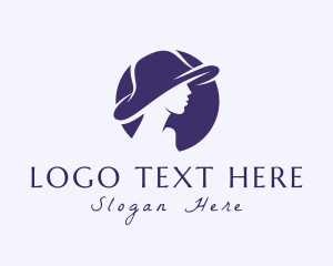 Woman Hat Silhouette logo