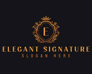 Elegant Ornamental Crest logo design