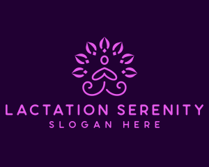 Floral Yoga Wellness logo design