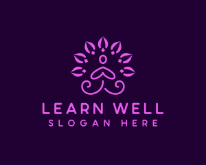 Floral Yoga Wellness logo design