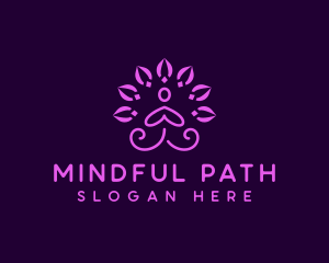 Floral Yoga Wellness logo design