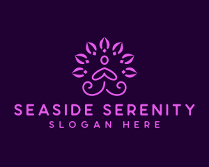 Floral Yoga Wellness logo design