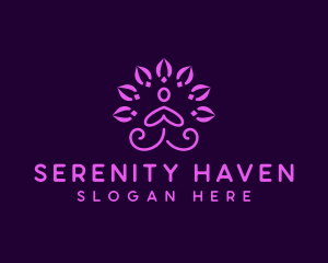 Floral Yoga Wellness logo design