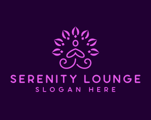 Floral Yoga Wellness logo design