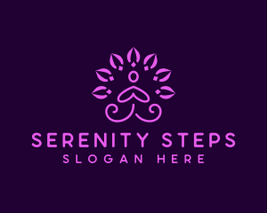 Floral Yoga Wellness logo design