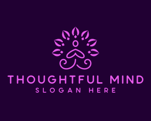 Floral Yoga Wellness logo design