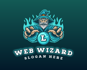 Wizard Gaming Warlock logo design