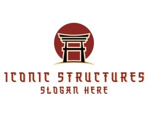 Japanese Temple Landmark logo design