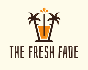 Tropical Palm Orange Juice logo design