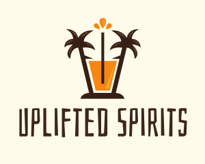 Tropical Palm Orange Juice logo design