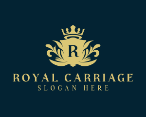 Ornate Shield Crown logo design