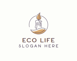 Eco Candle Decoration logo design