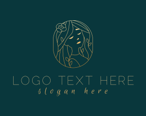 Golden Floral Girl logo