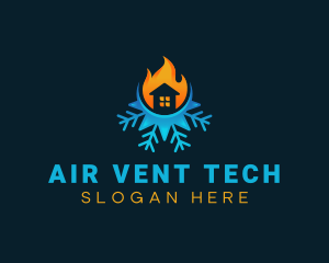 Fire House Air Condition logo design