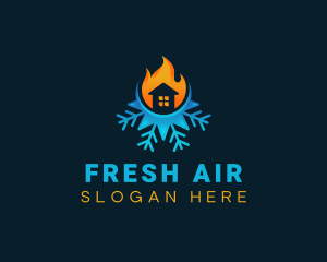 Fire House Air Condition logo design