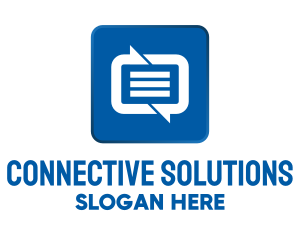 SMS Messaging Communications App logo design