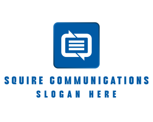 SMS Messaging Communications App logo design